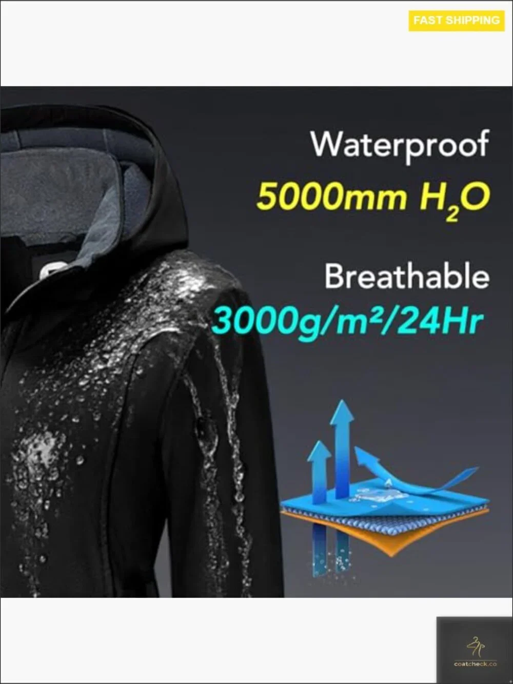 Women's Softshell Jacket Waterproof Lightweight Fleece Lined Windbreaker